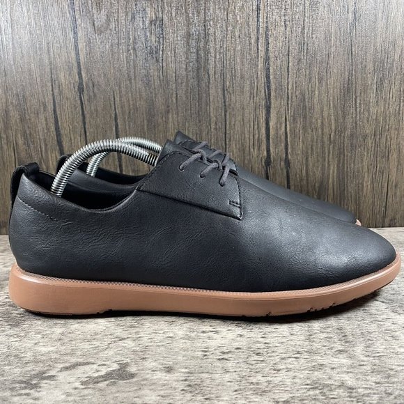 Ponto Pacific Black Shoes Size 11 Loafer Lace Up Dress Business Casual Oxford - Picture 4 of 8